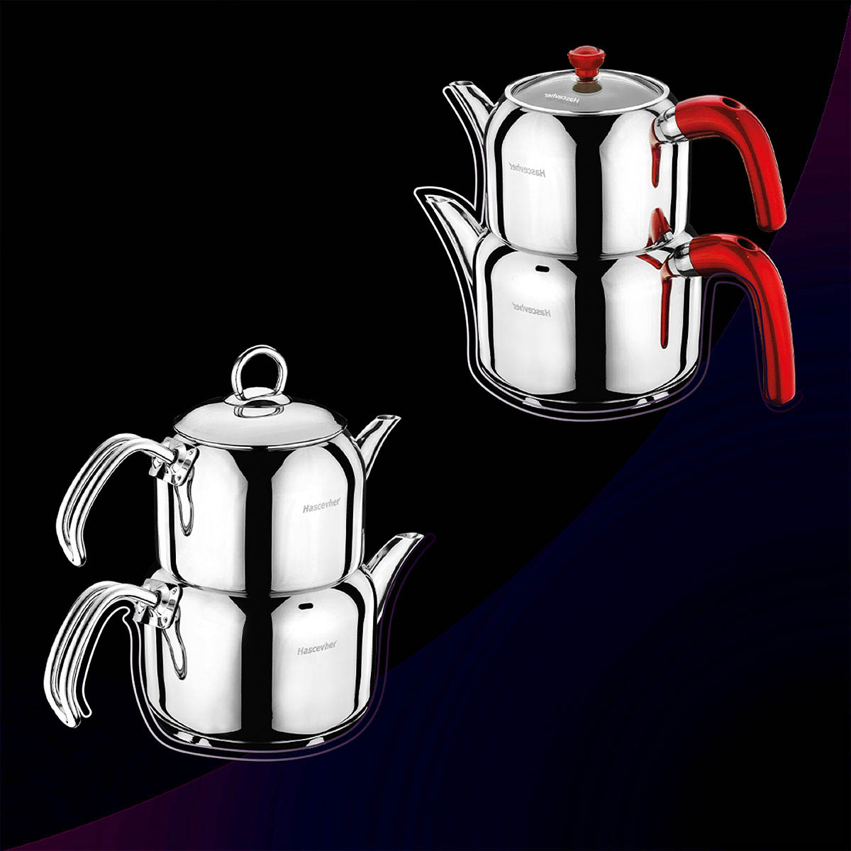 Hascevher Armada Mini Size Teapot with Flansh Handle